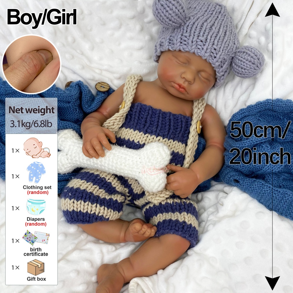 Realistic Features 20Inch Can  - Reborn Baby Doll Silicone Realistic review and price